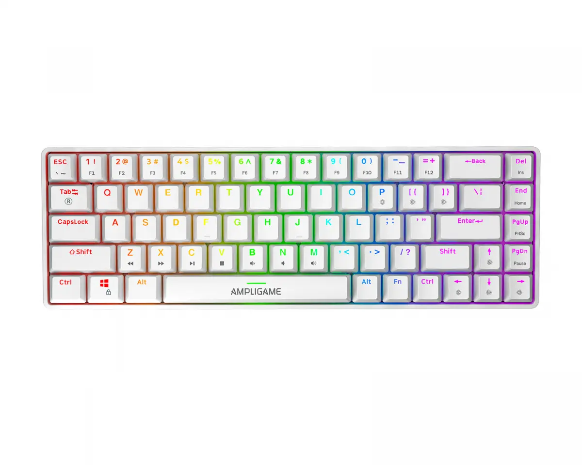 Fifine AmpliGame GK1W ANSI Gaming Tastatur - Hvit