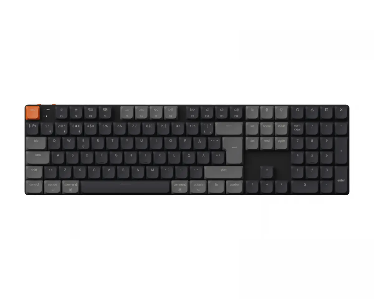 Keychron K5 V2 QMK RGB Hot Swap Aluminium Tastatur [Gateron Low Profile 2.0 Brown]