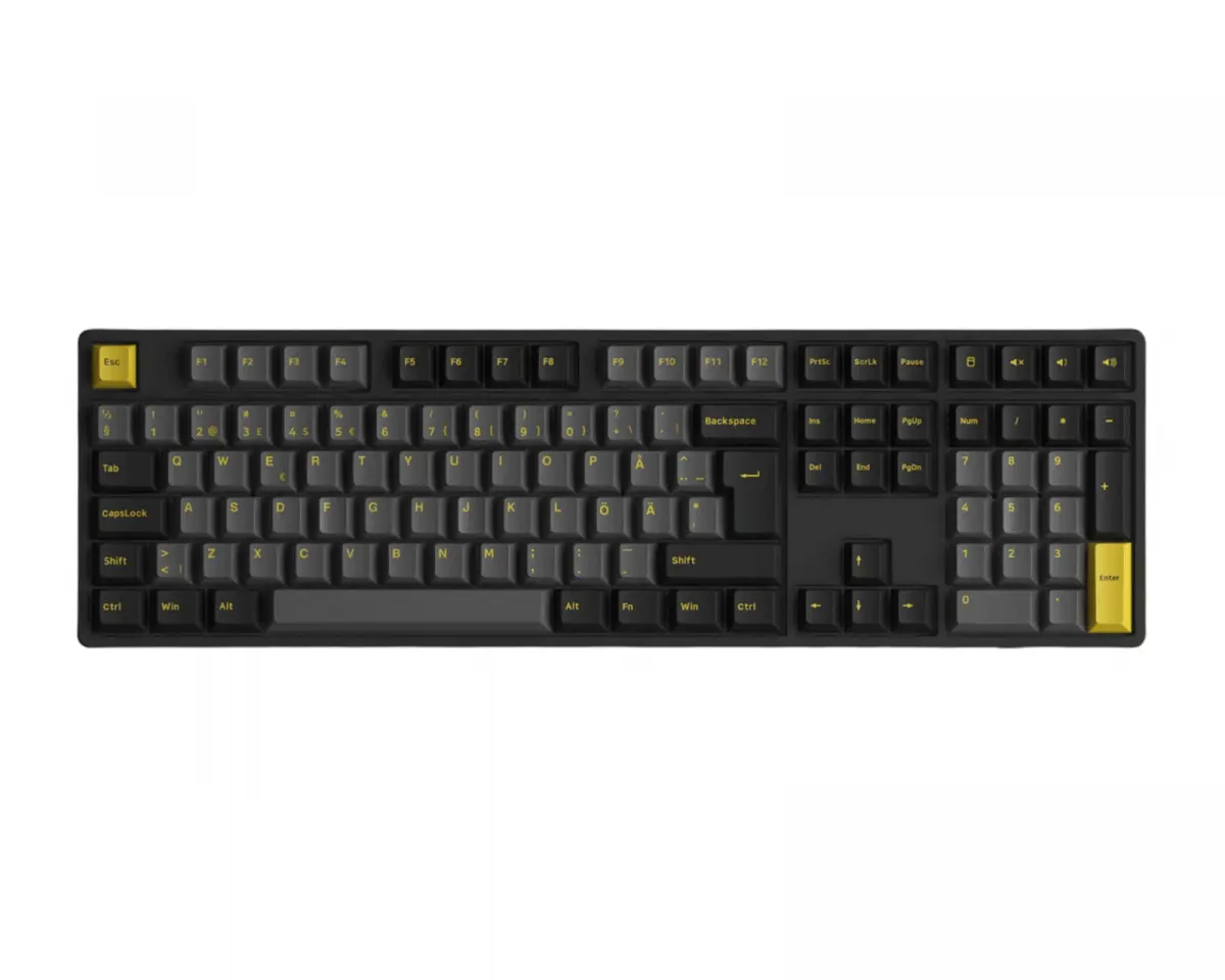 Akko 5108B Plus-S Trådløst tastatur - Black & Gold [V3 Cream Yellow Pro]