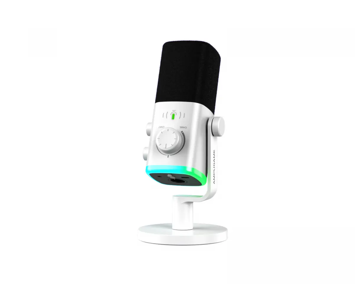 Fifine AmpliGame AM9 USB/XLR Mikrofon - Hvit