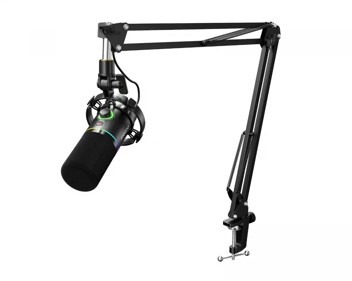 Maono PD200XS - USB/XLR Dynamisk Mikrofon med Mikrofonarm - Svart