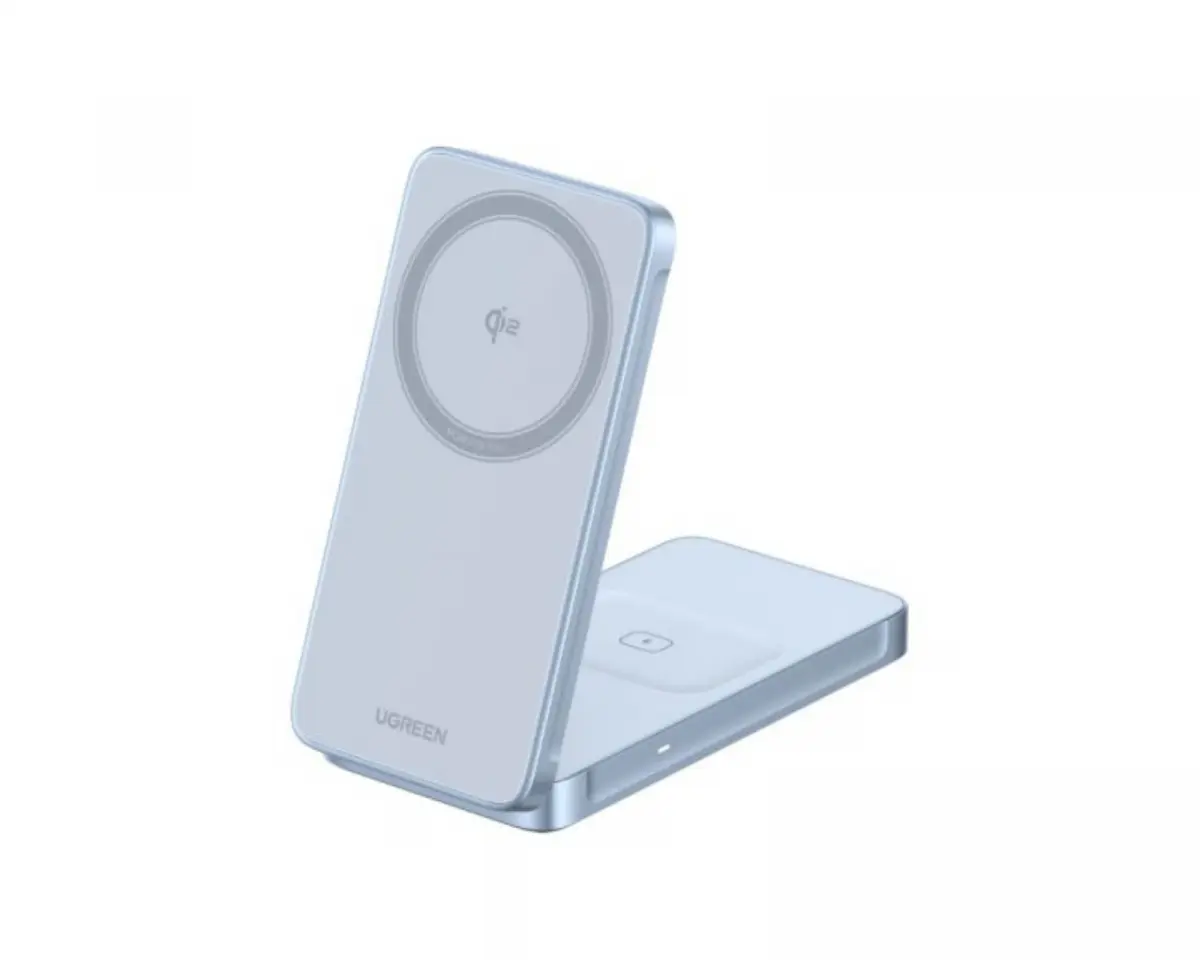 UGREEN MagFlow Qi2.2 25W 2-i-1 Flat Pad Magnetisk Trådløs Lader