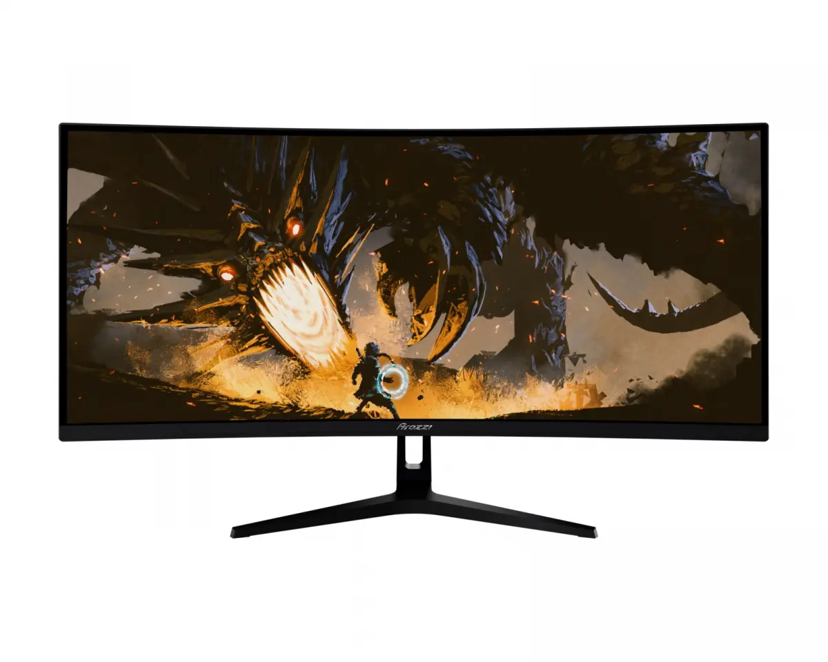 Arozzi Nova 34" Curved VA 3440x1440 165 Hz Gamingskjerm - Svart