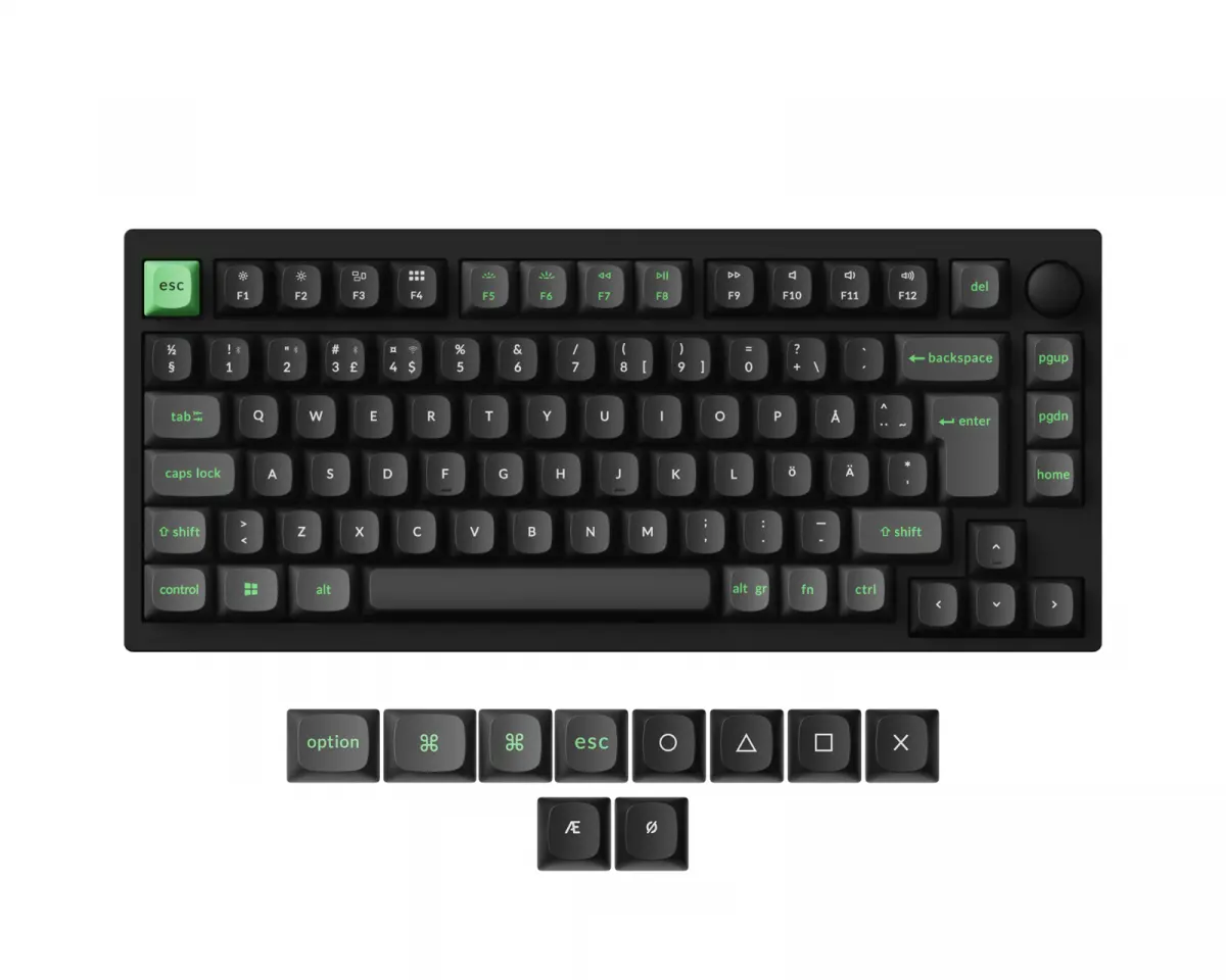 Lemokey P1 HE QMK/VIA ISO Trådløst Tastatur [Gateron 2.0 Magnetic Switch] - Carbon Black