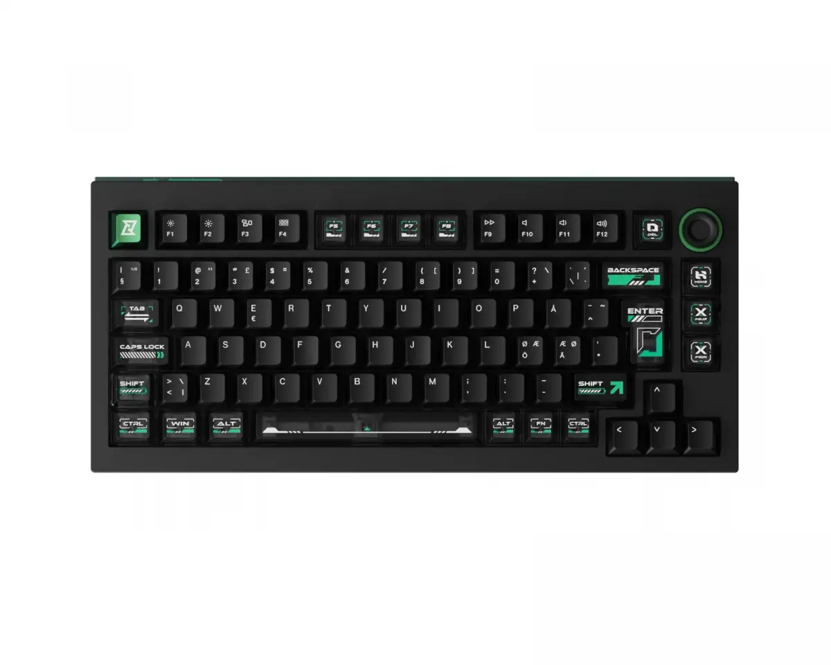 Lemokey L5 HE 8K ISO Tastatur [Lime Magnetic Switch] - Cyber Black