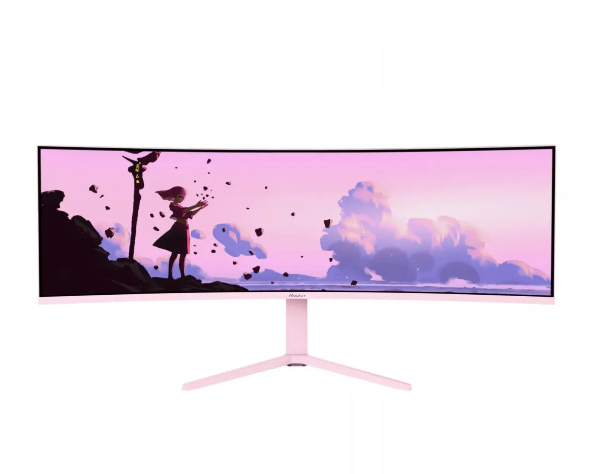 Arozzi Nova 49" Curved VA 5120x1440 165 Hz Gaming Skjerm - Rosa