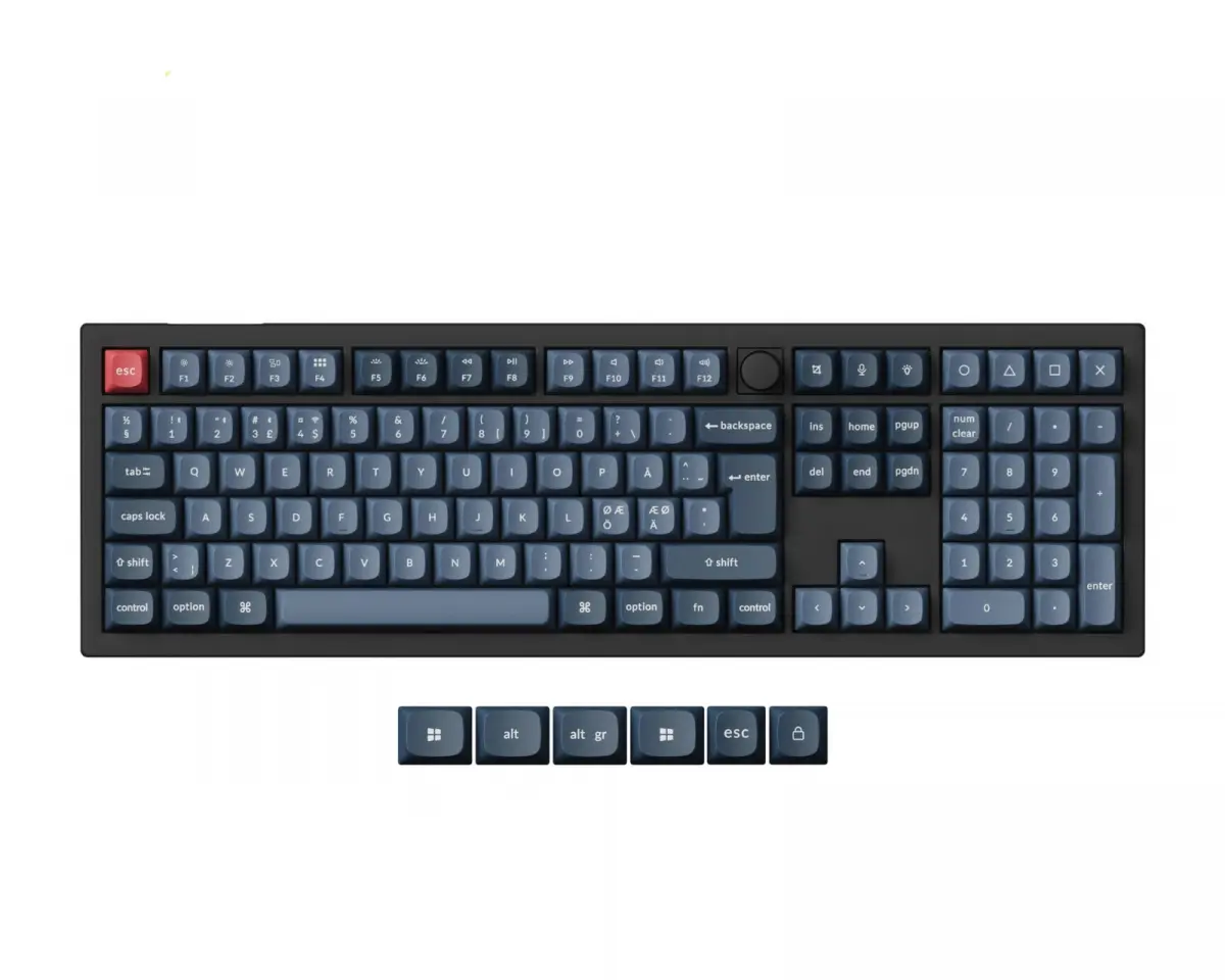 Keychron V6 Max QMK ISO Trådløst Mekanisk Tastatur [Gateron Jupiter Banana]