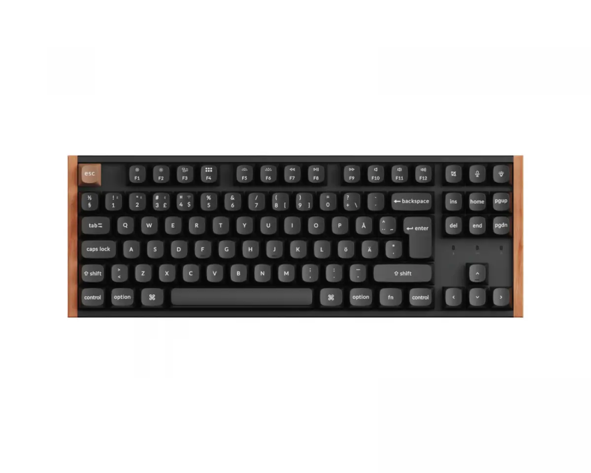 Keychron K8 HE SE Trådløst QMK Tastatur [Gateron 2.0 Purple Magnetic Switch] - Wood Black