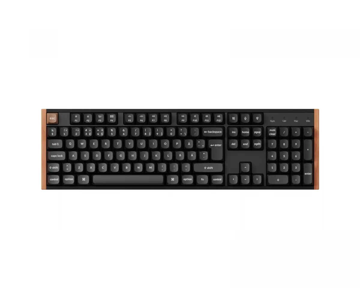 Keychron K10 HE SE Trådløst QMK Tastatur [Gateron 2.0 Purple Magnetic Switch] - Wood Black