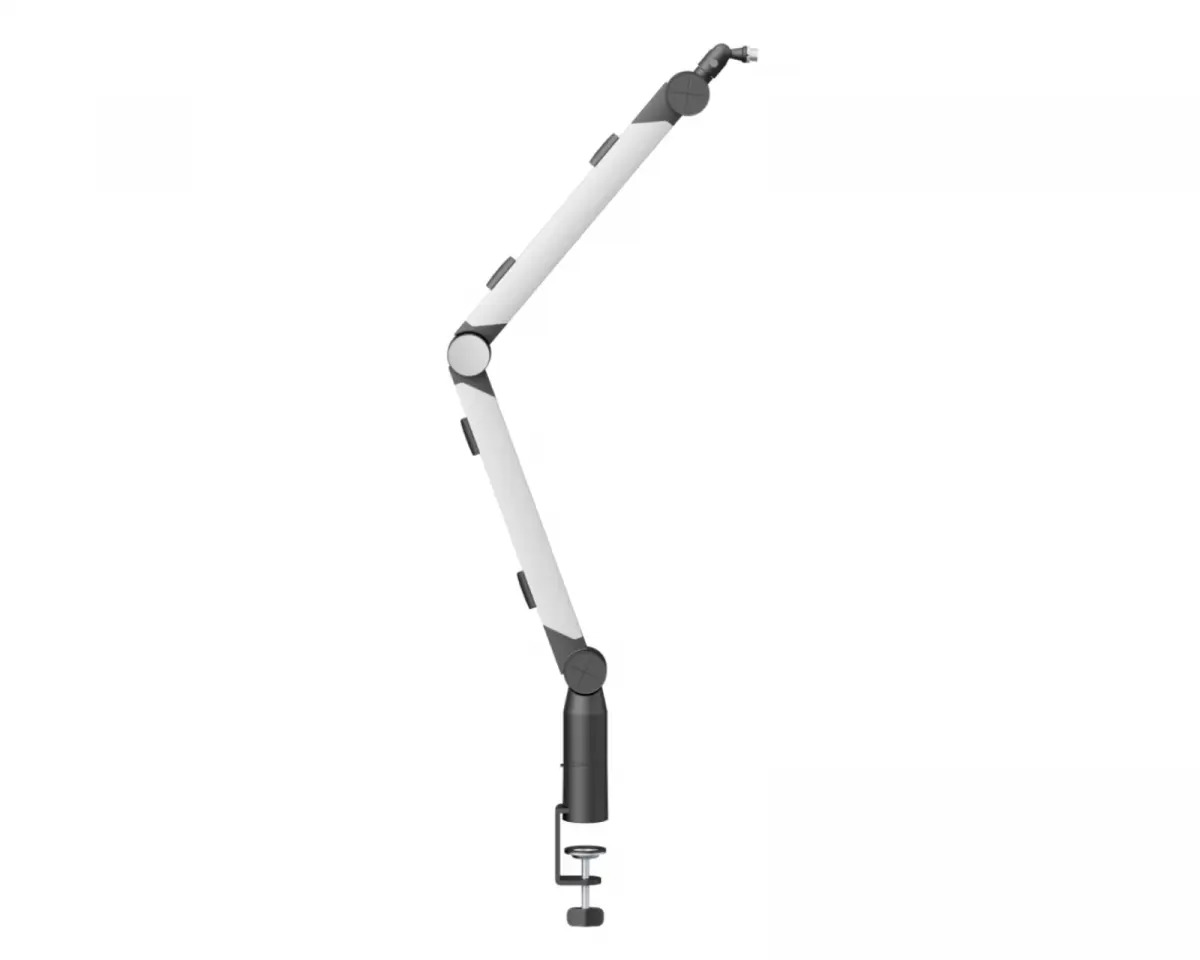 MaxMount Aluminium Dynamisk RGB Mikrofon Arm - Hvit
