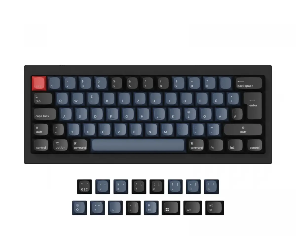 Keychron Q4 Hotswap ISO Tastatur - Svart [Gateron G Pro Brown]
