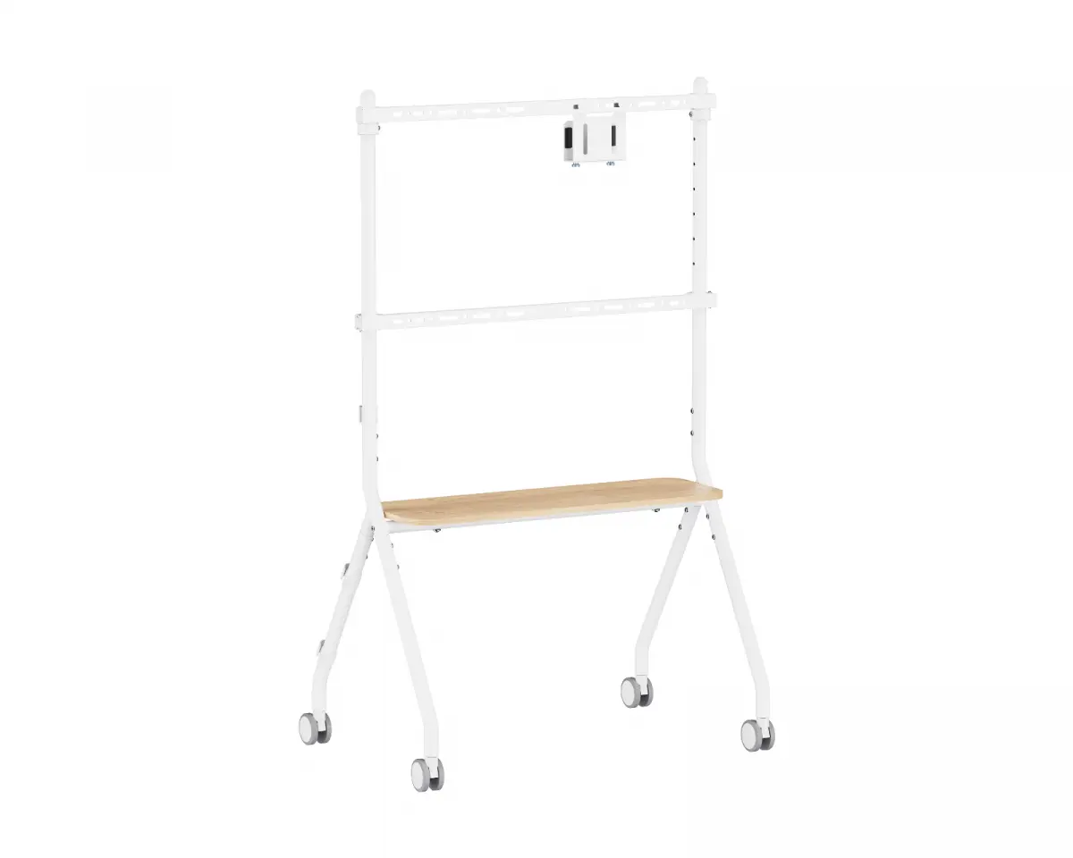 MaxMount Easel Studio Mobilt TV-stativ med hjul – Hvit