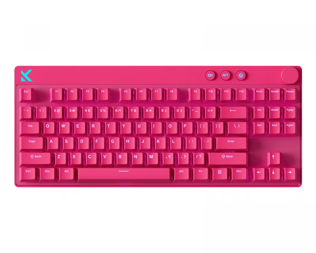 MCHOSE Mix 87 Hall Effect Magnetisk Gaming Tastatur ANSI - Rose Red