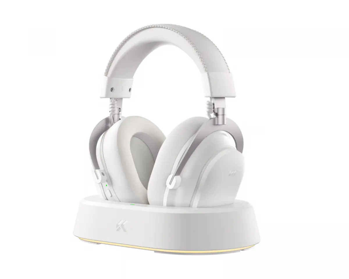 MCHOSE V9 Turbo Trådløst Headset - Icy White