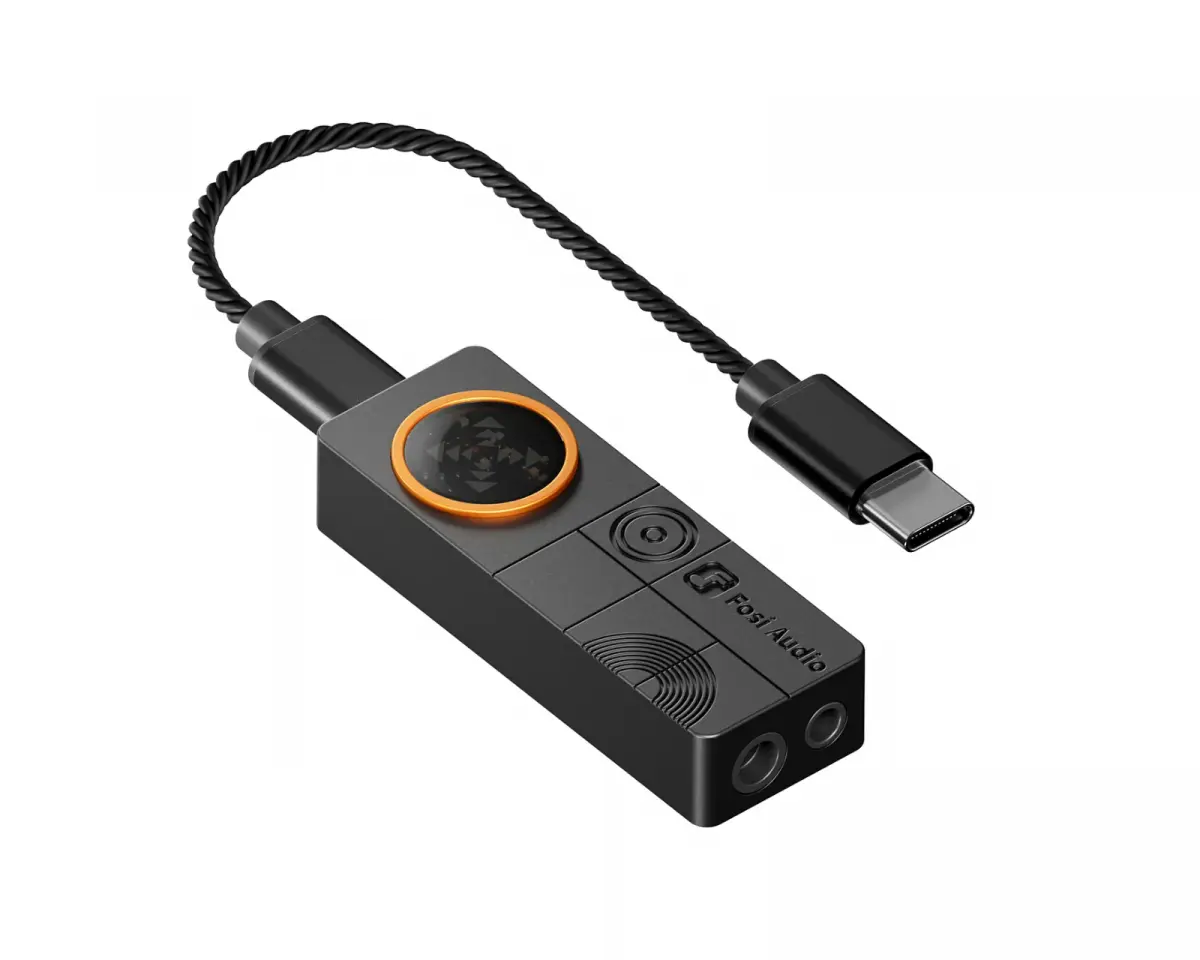 Fosi Audio DS3 Bærbar DAC Hodetelefonforsterker - Svart