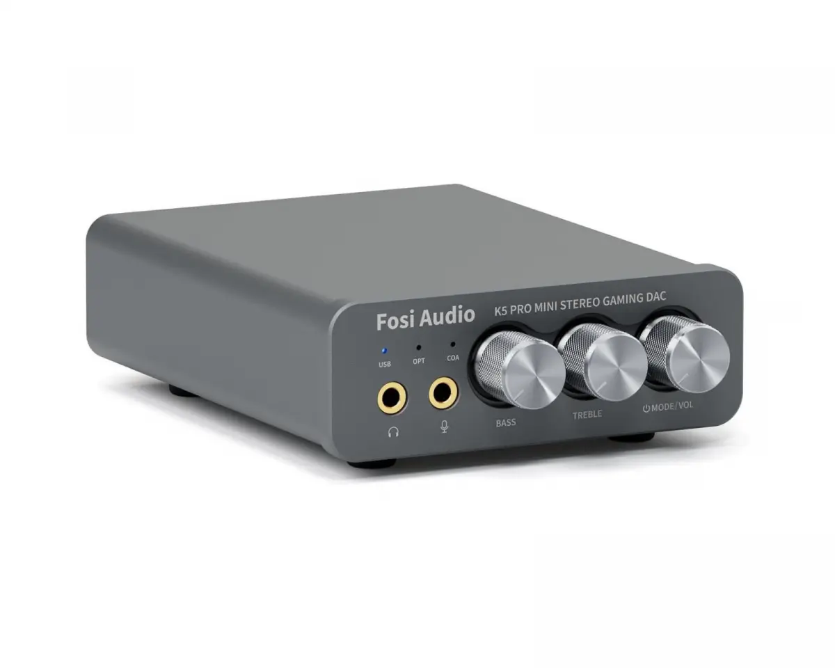 Fosi Audio K5 Pro Gaming DAC - Hodesettet Forsterker