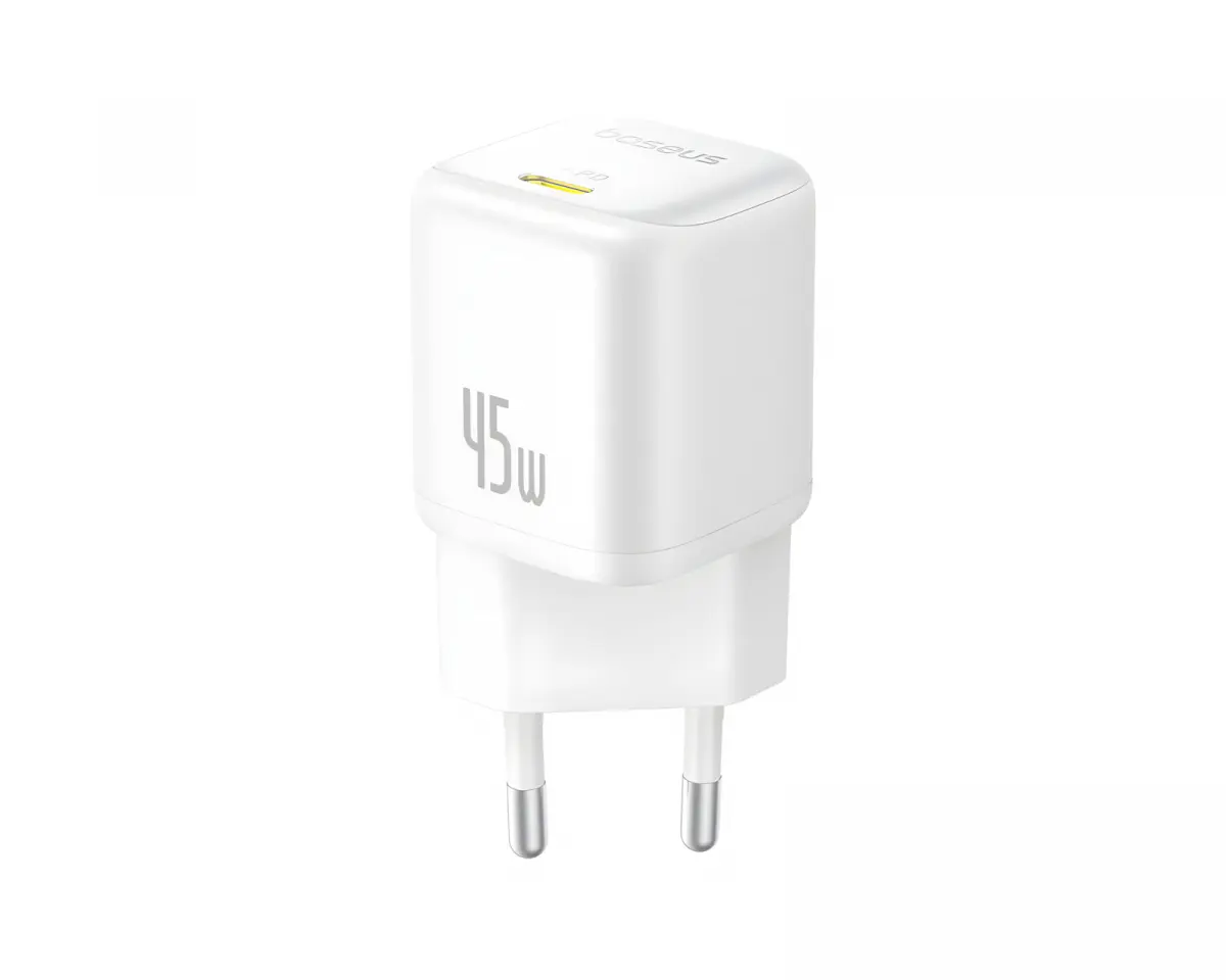 Baseus PicoGo GaN Hurtiglader 1C 45W - Hvit