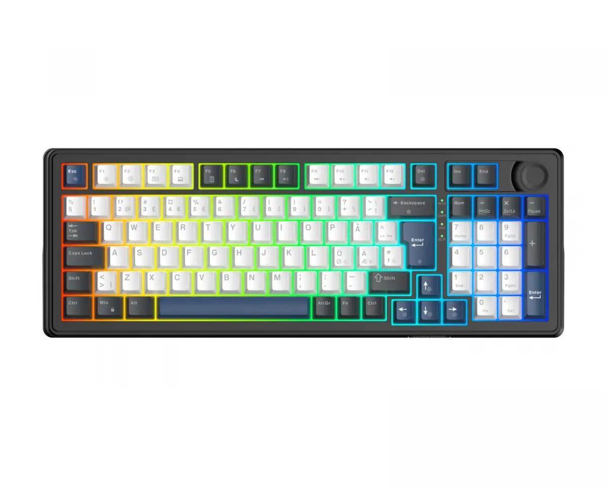Deltaco Gaming DK490 96% Gaming RGB-tastatur - Sort