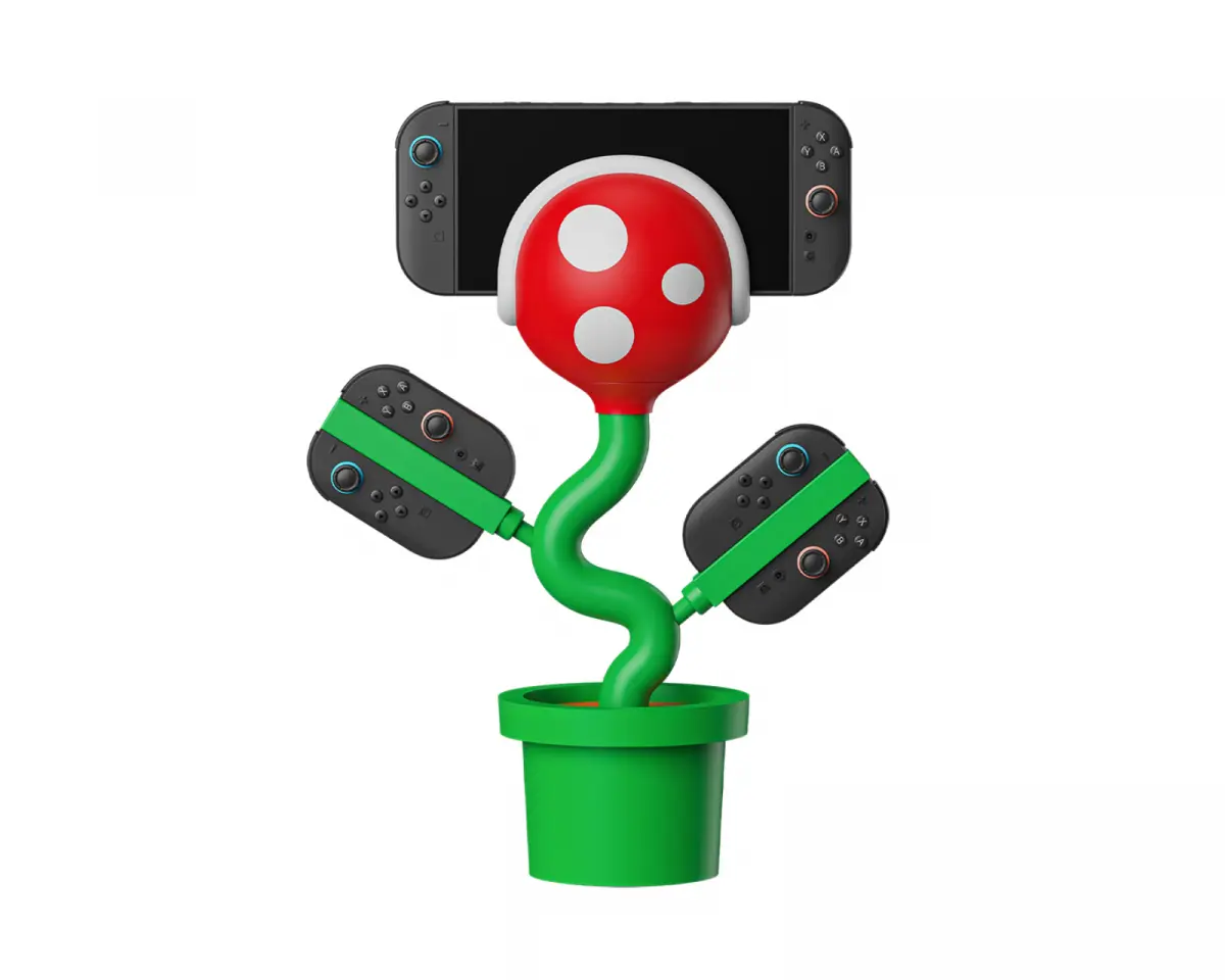 POWKONG Piranha Screen Cast & Ladestasjon for Nintendo Switch 2 - Hybridversjon