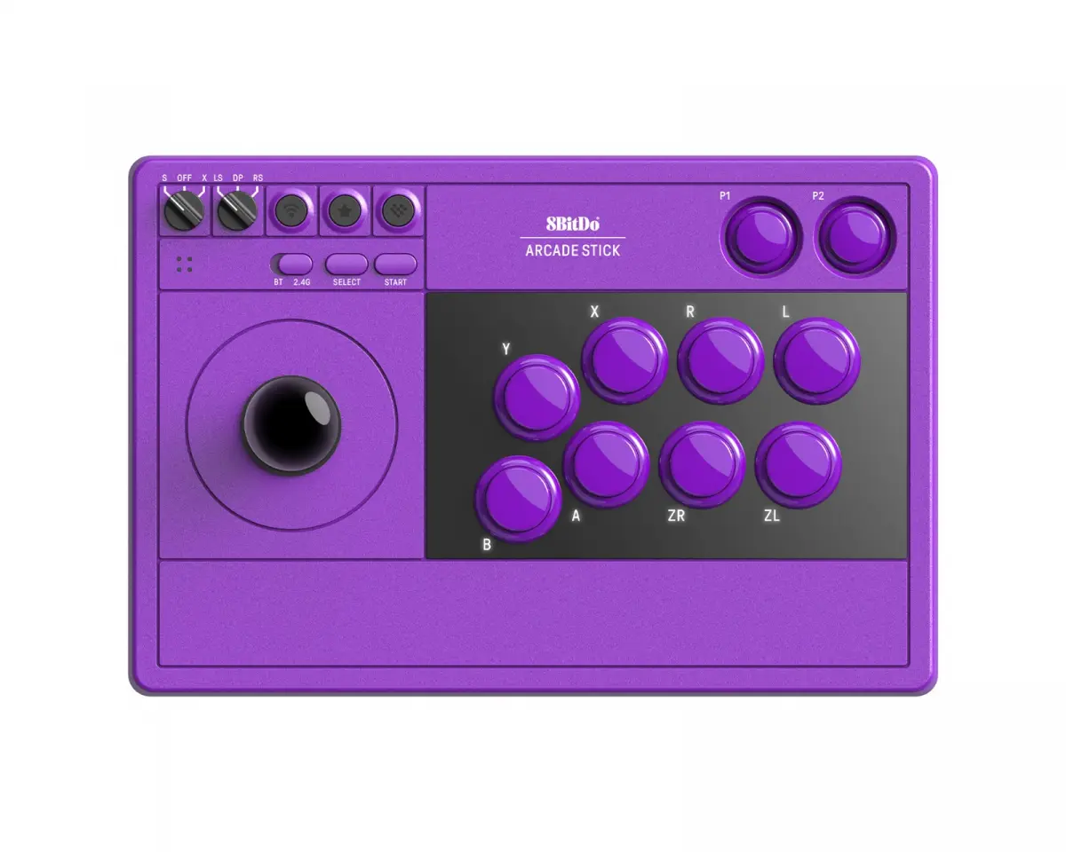 8BitDo Arcade Stick - Purple - Wireless Arcade stick - Nintendo Switch