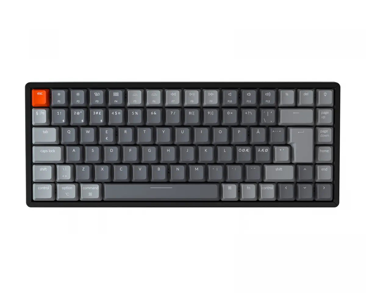 Keychron K2 V2 RGB Trådløs Aluminium Tastatur [Gateron Blue]