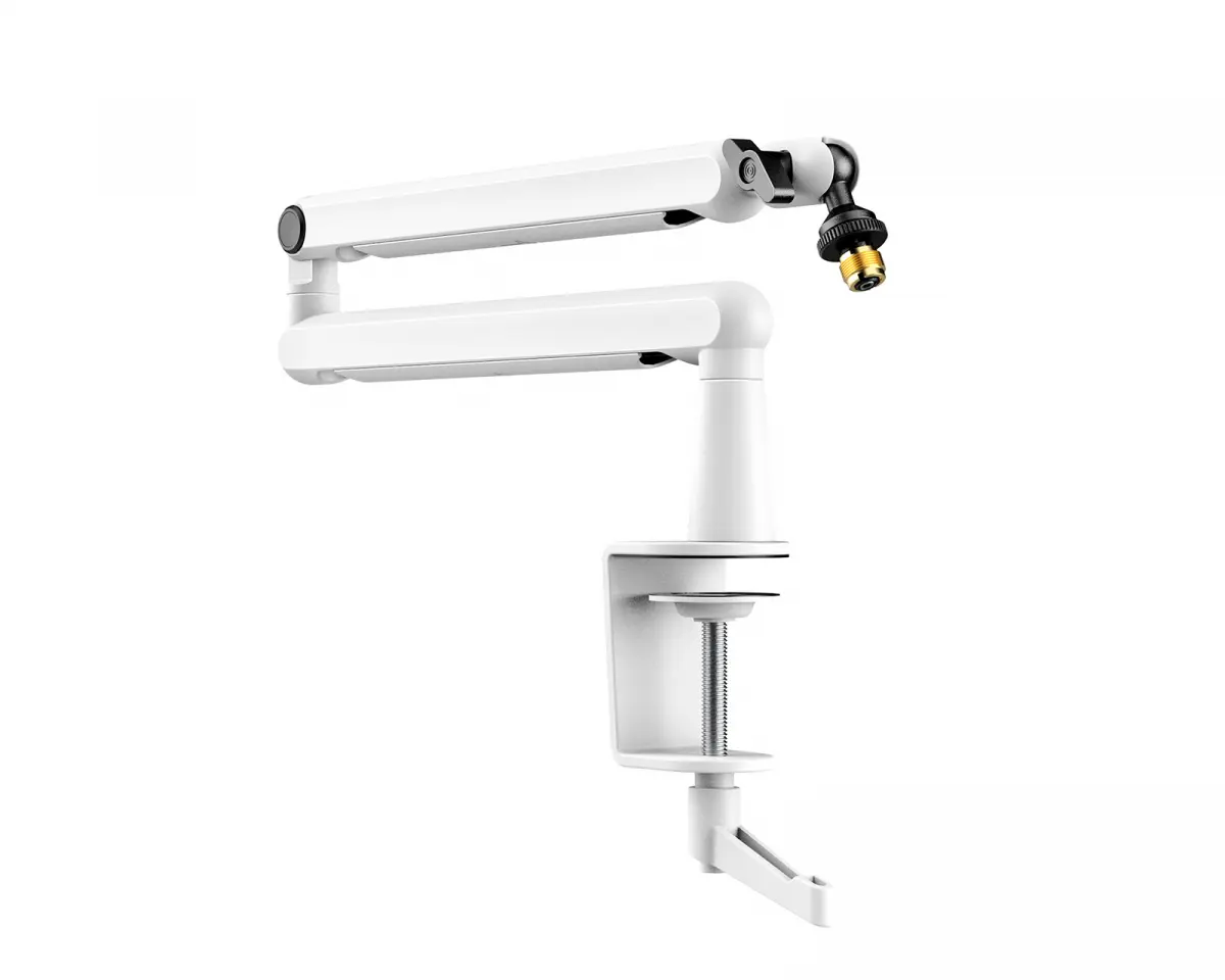 Fifine Low-Profile Boom Arm Stand - Hvit Mikrofonstativ (DEMO)