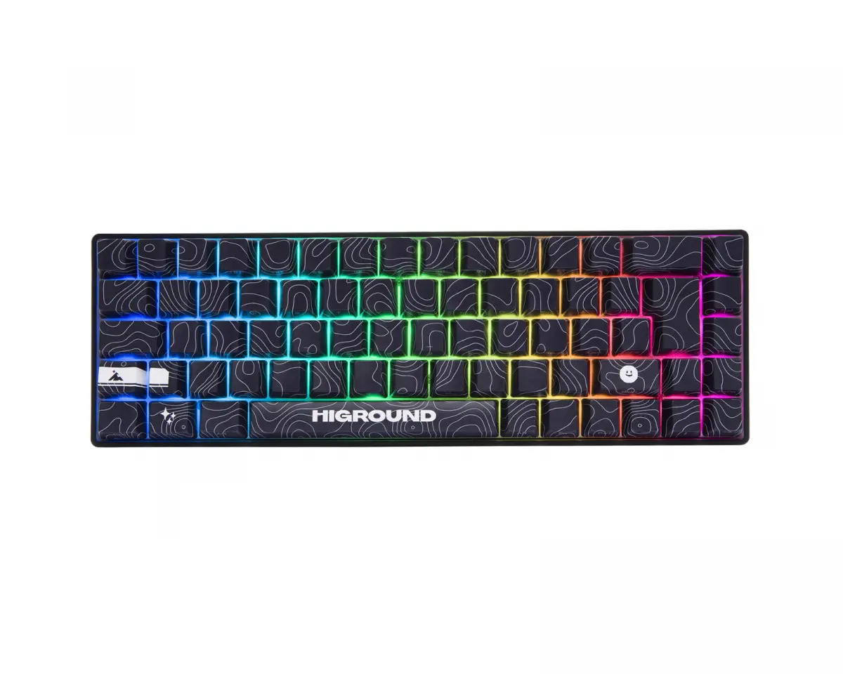 Higround BLACKICE Base 65 Hotswap Gaming Tastatur - ISO UK [White Flame] (DEMO)