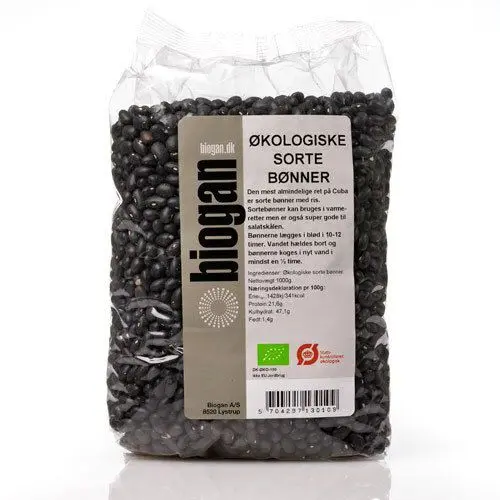 Biogan Sorte bønner Ø - 1 kg