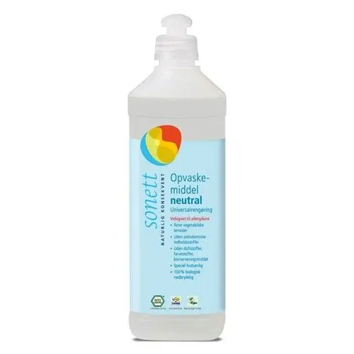 Sonett Oppvaskmiddel / universal rengjøring, nøytral - 500 ml
