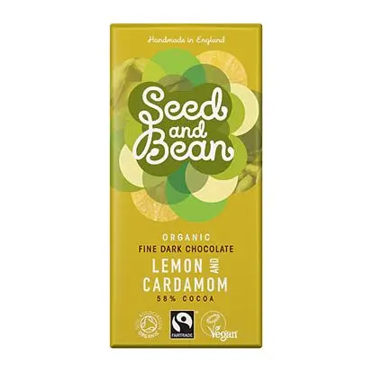Mørk sjokolade 58% Lemon & Cardamom Ø - 85 gr