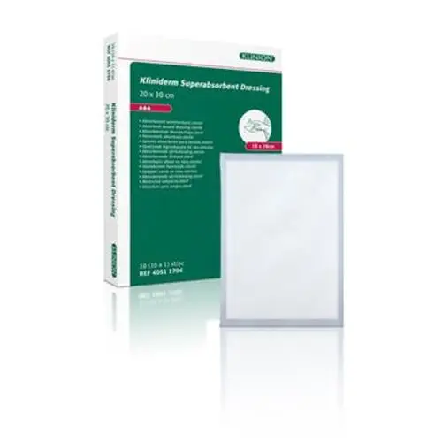 Kliniderm Superabsorberende bandasje 20x30cm - 10 stk