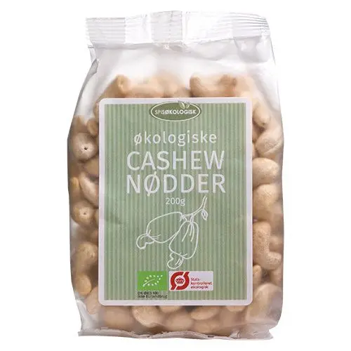 SpisØkologisk Cashewnøtter - 200 g