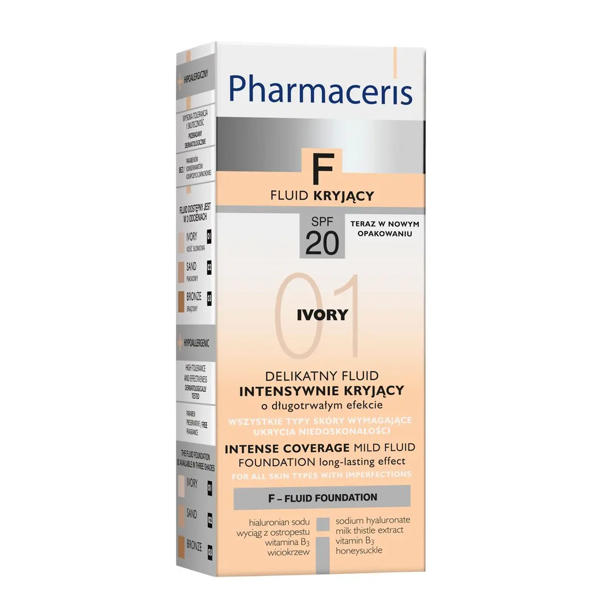 Pharmaceris F Intenst Dekkende Foundation - flere farger