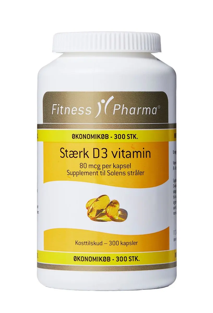 Fitness Pharma Sterk Vitamin D3 - 300 kapsler