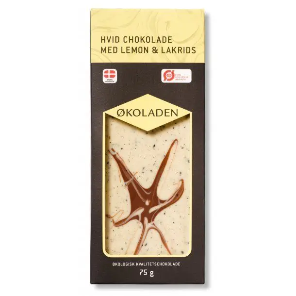 Økoladen Sjokolade hvit lemon/lakris Ø - 75 g