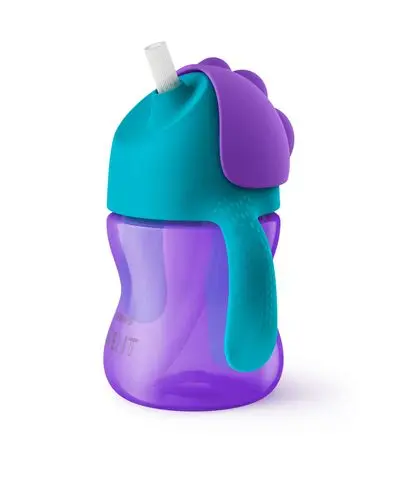 Philips Avent sugerørskopp (9mdr+) 200ml - Lilla/Turkis