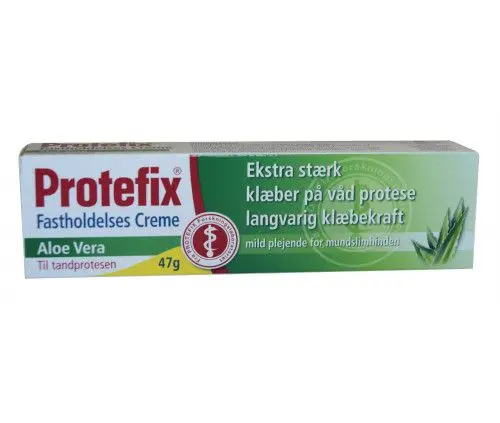 Protefix Fastholdelse krem for gebiss - aloe vera - 47 gr