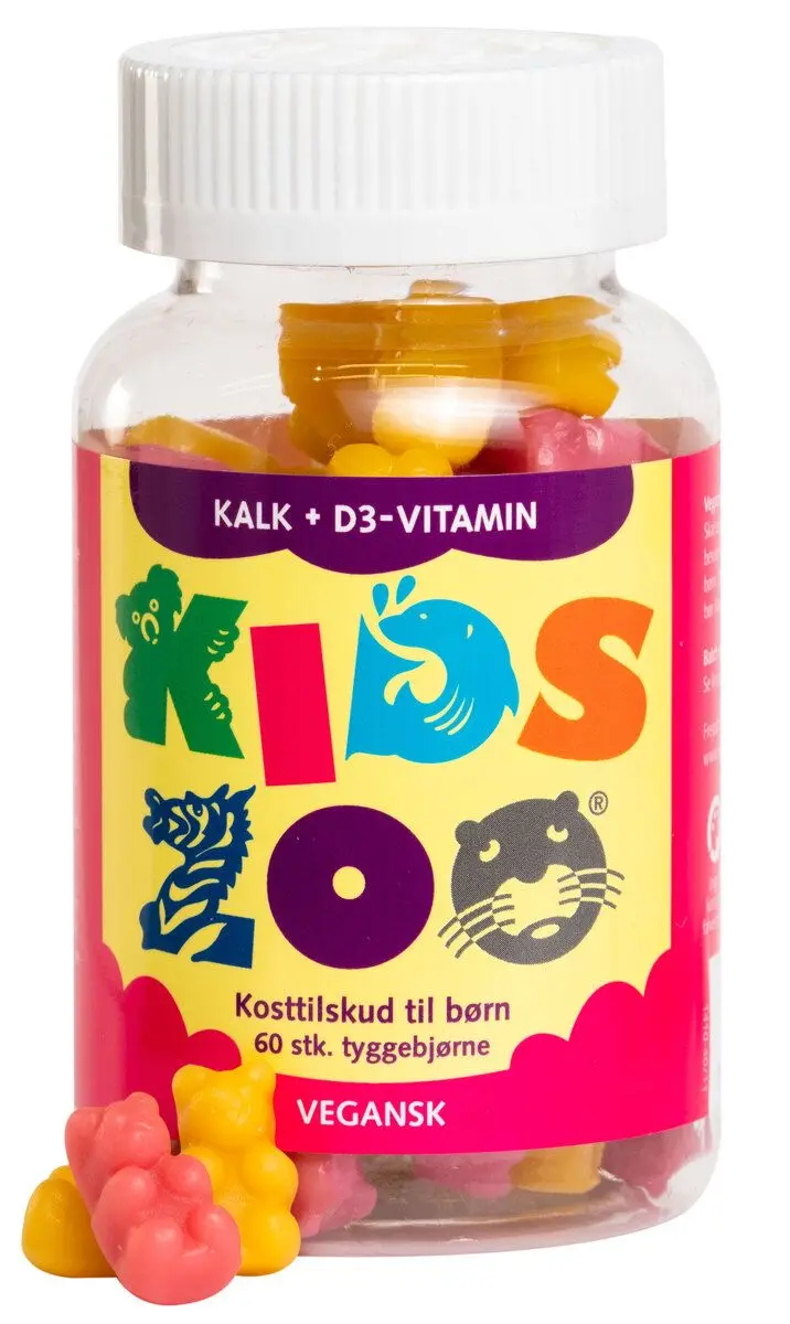 Kids Zoo Kalk + D Vitamin - 60 stk