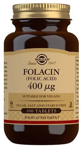 Solgar Folacin folsyre 400 µg - 100 tabl.