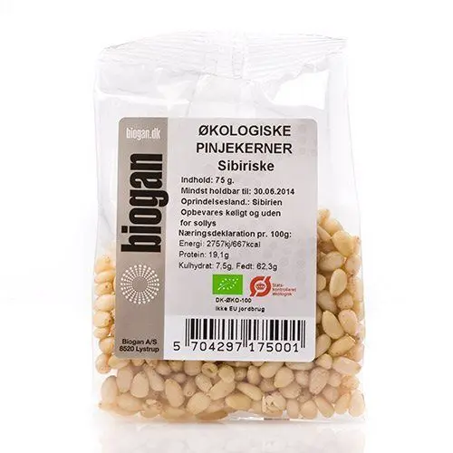 Biogan Sibiriske Pinjekjerner Ø - 75 gram