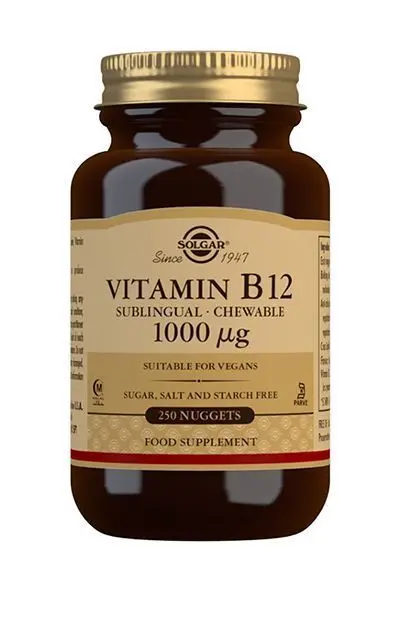Solgar B12-vitamin 1000 µg - 250 tyggetabletter