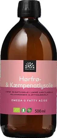 Urtekram Food Linfrø og nattlysolje Ø - 500 ml
