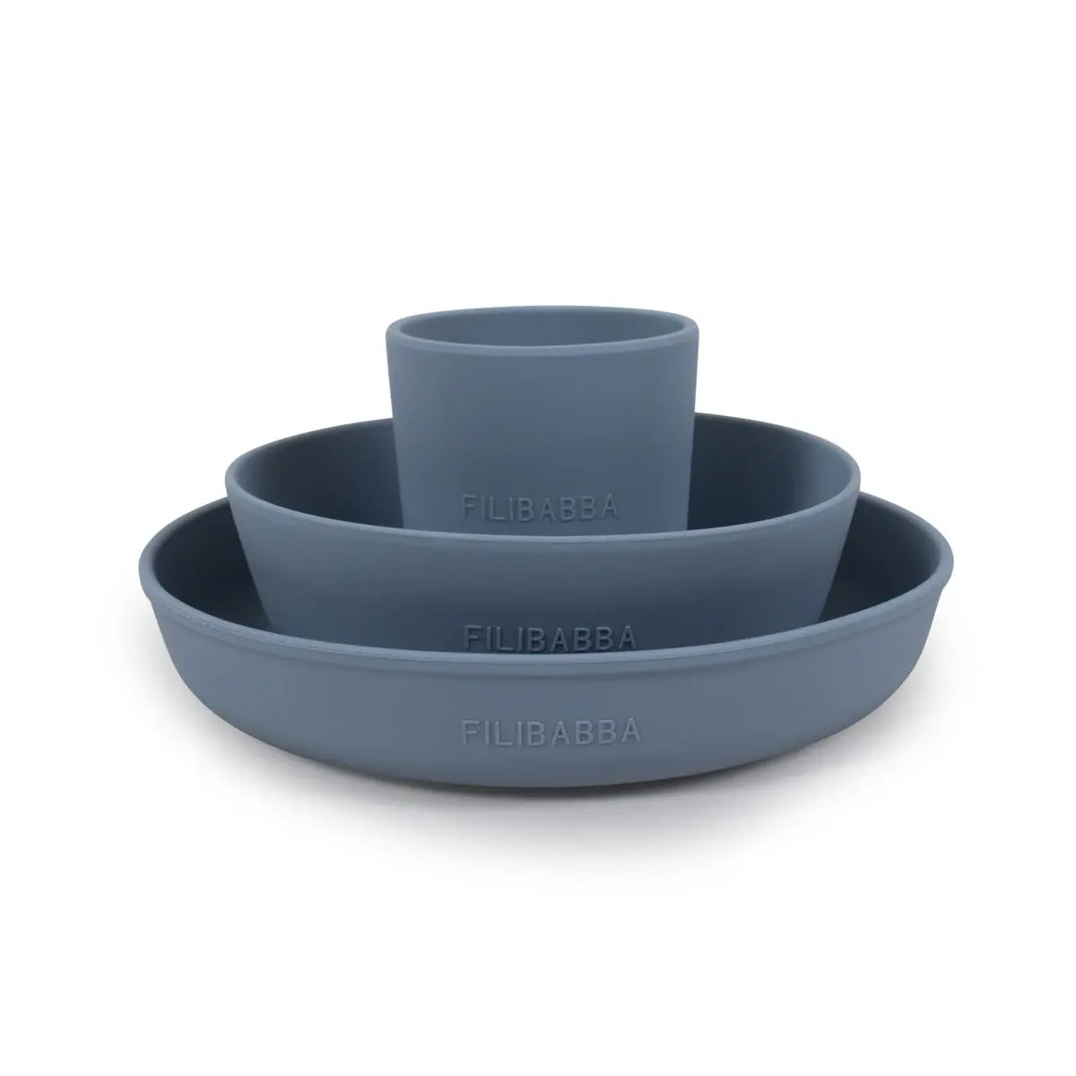 Filibabba Silicone dinner set - Powder Blue