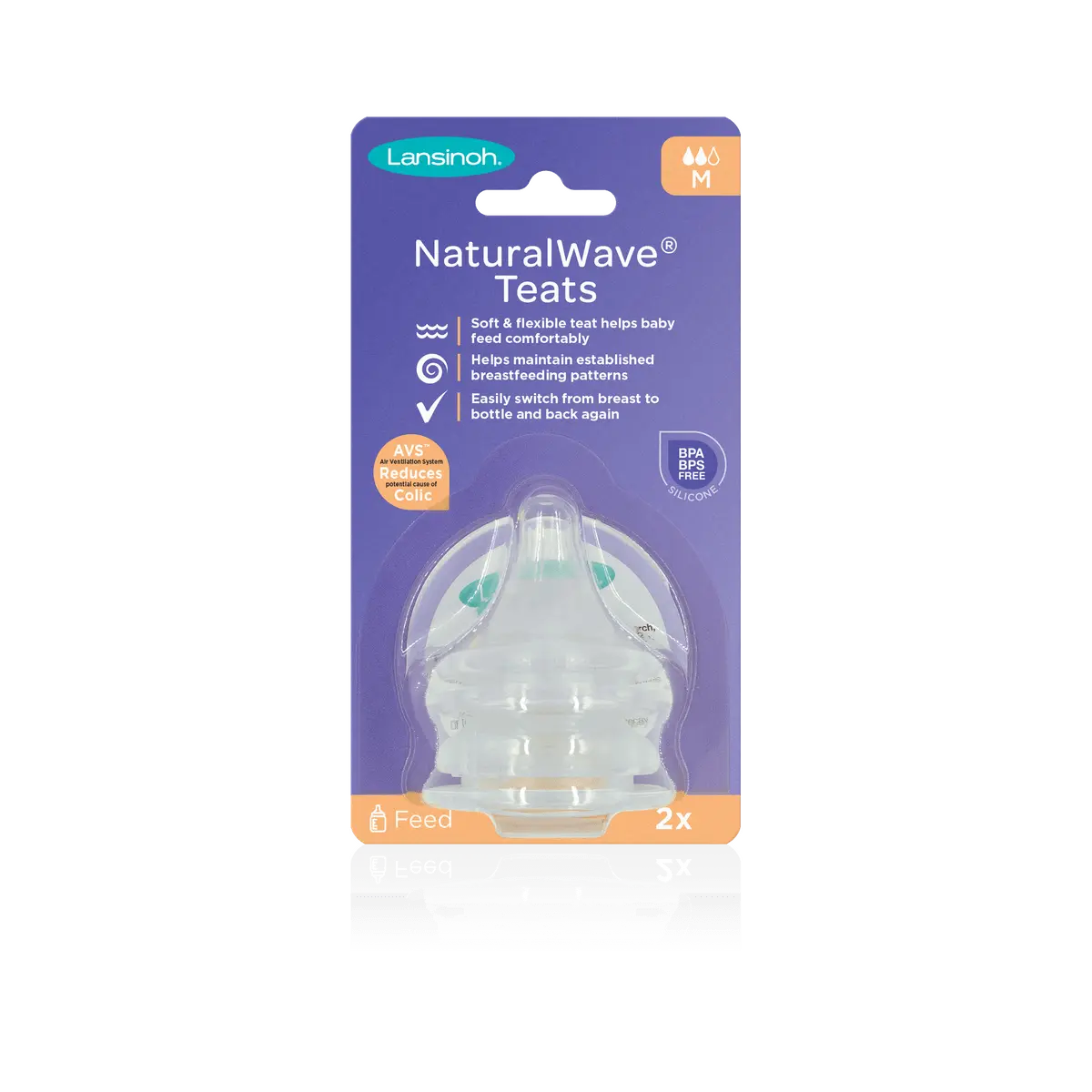 Lansinoh NaturalWave Flasketut Medium Flow