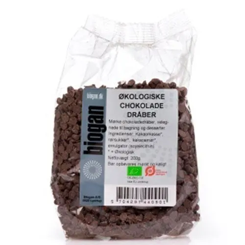 Biogan Sjokolade dråper Ø - 200 g