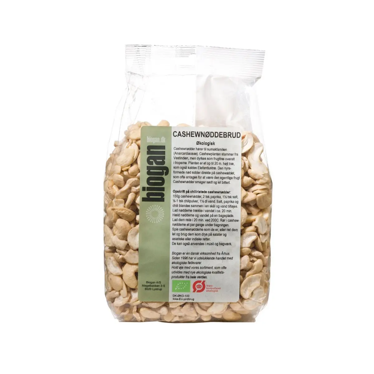 Biogan knuste Cashewnøtter Ø - 500 g