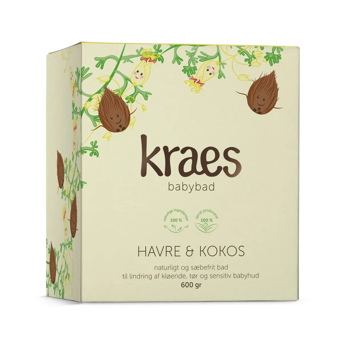 Kraes Babybad m. havre & kokos - 600 g
