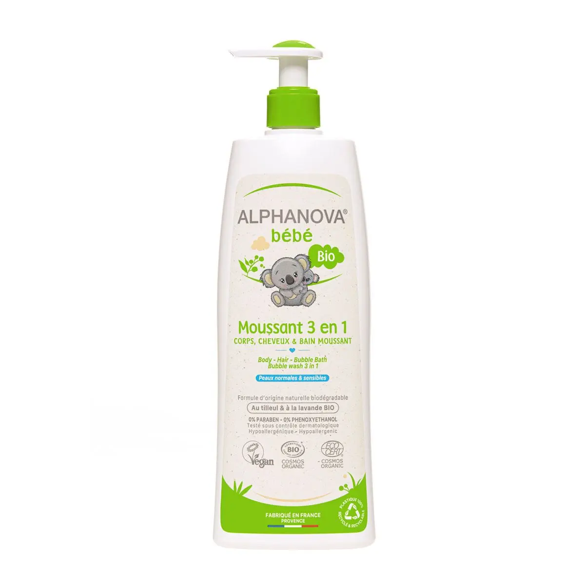 Alphanova Økologisk Bubble Wash 3 in 1 - 500 ml.