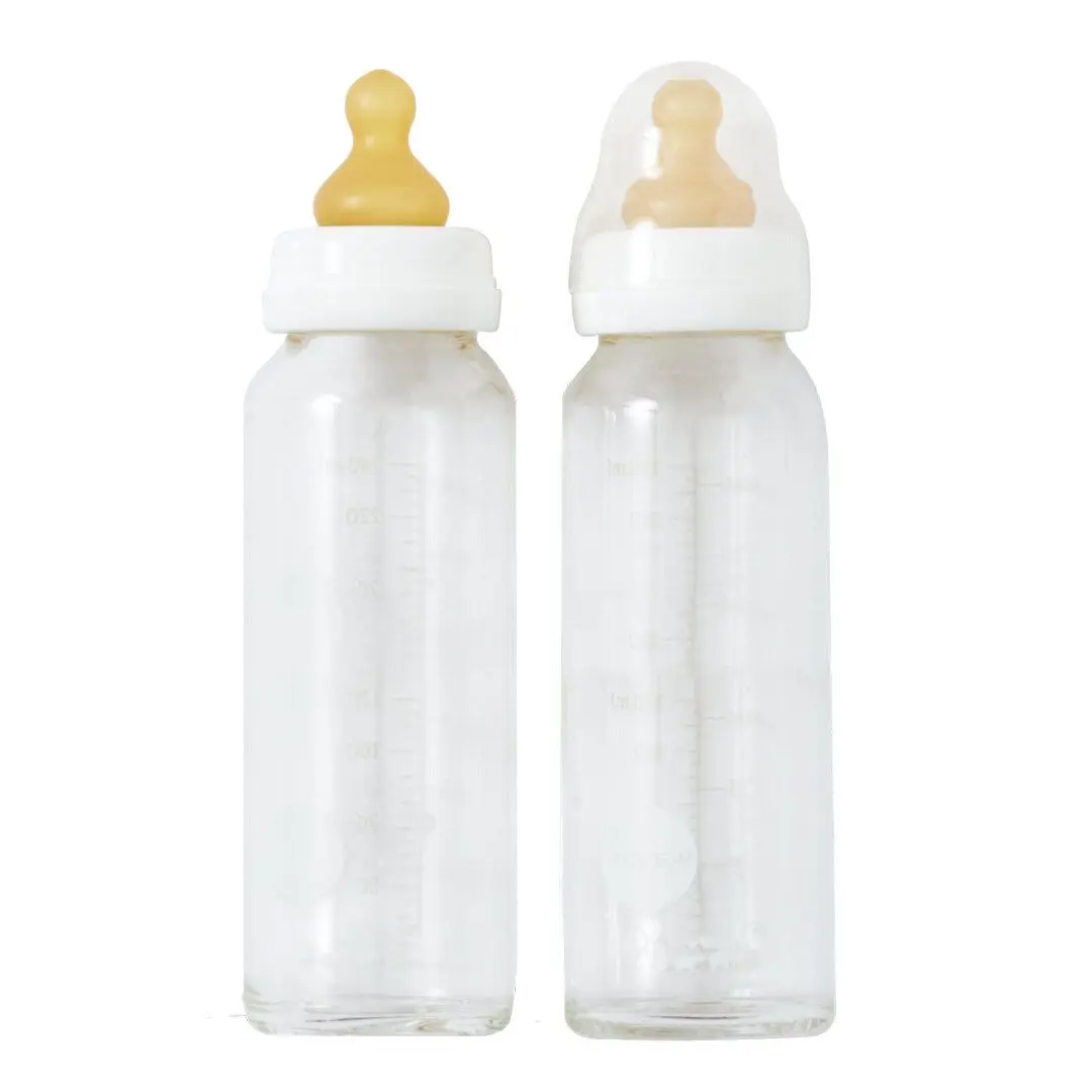 Hevea Baby Glassflaske 240 ml - 2 pakk