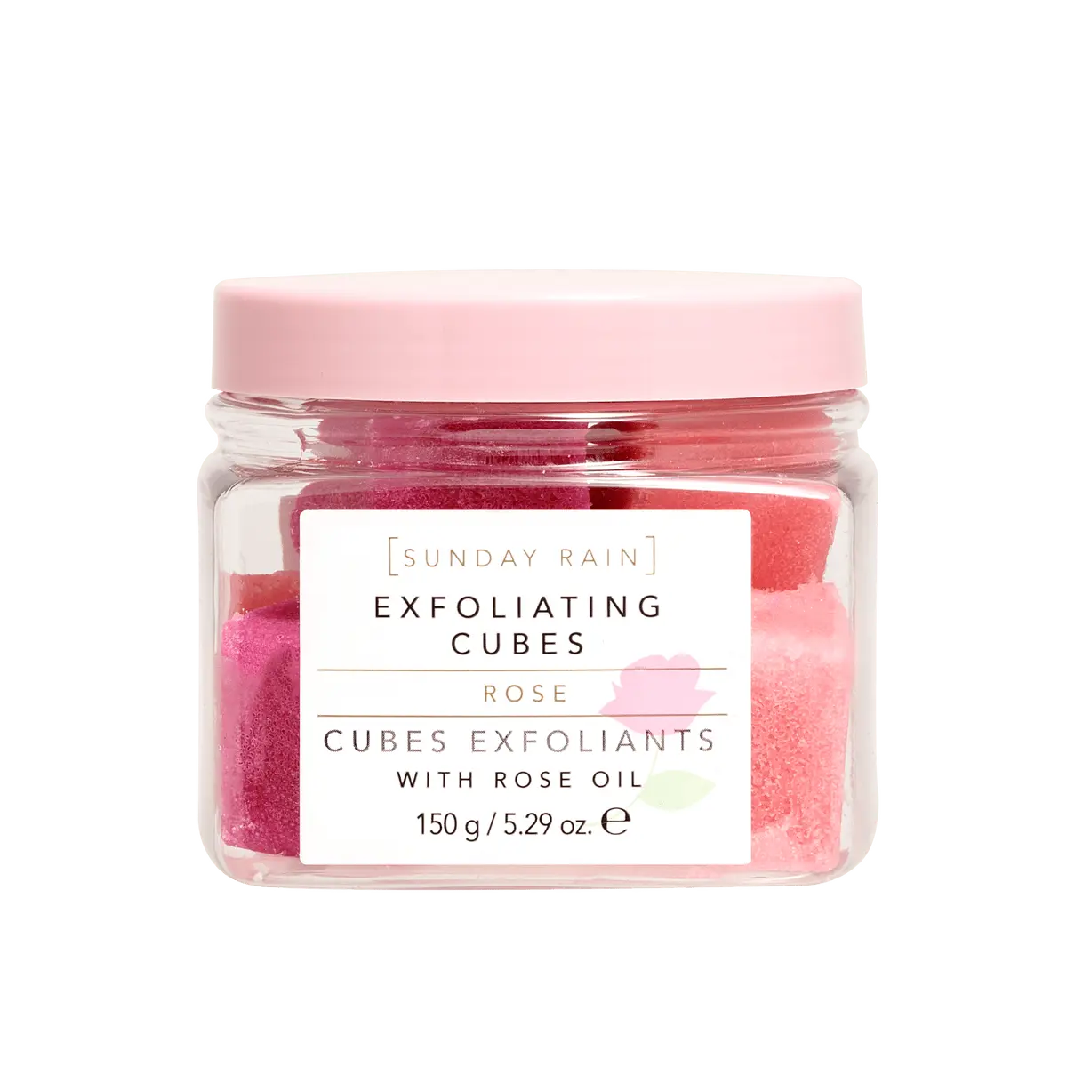 Sunday Rain Rose Exfoliating Cubes – 150 g